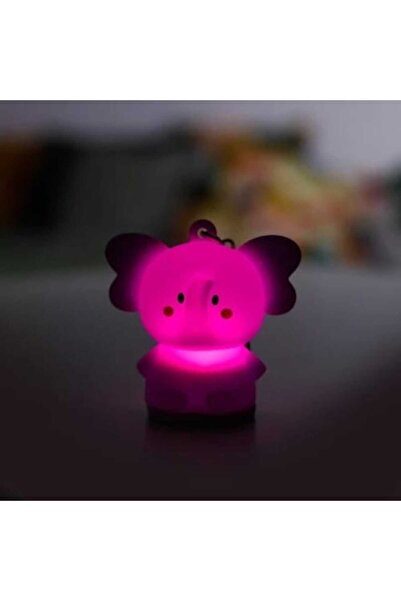 InnoGio Elephant LED Keychain, silicone, multicolor, 9x6.2 cm