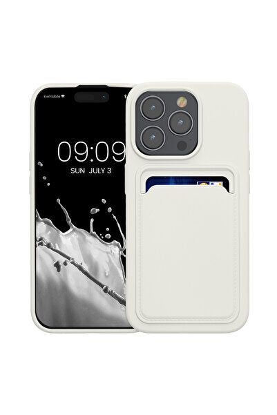 KWmobile Case for Apple iPhone 15 Pro, White, Silicone, KWM000020EO005C