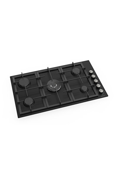 starway Built In Steel 5 Burner Cooker, 87x52cm, Total Safety, Auto Fire, Cast iron support, Side Keys