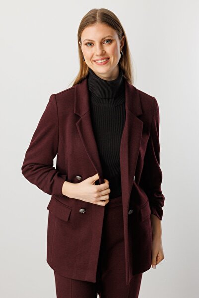 Ekol Kolu Büzgülü Kapak Cepli Ceket