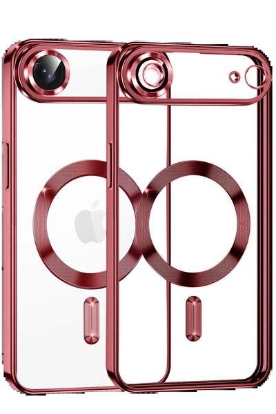 Khayra غطاء ابل ايفون 17 اير كروس ماجنيتيك سيف - أحمر-(5796) - ESZAOC7884-1323