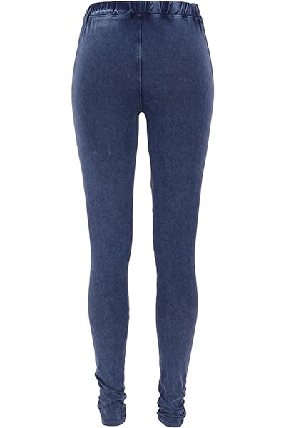 Urban Classics Women's sports leggings, denim, blue, size M,