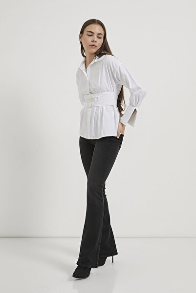 Arma Life Armalife 3820 belted waist corset detail premium women's shirt