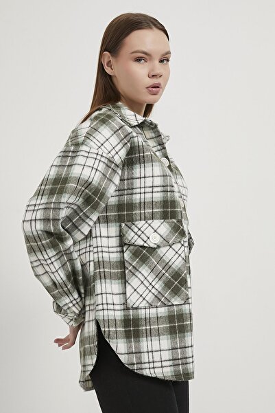 Arma Life Armalife 6671 Pocket Detail Plaid Thick Women's Shirt