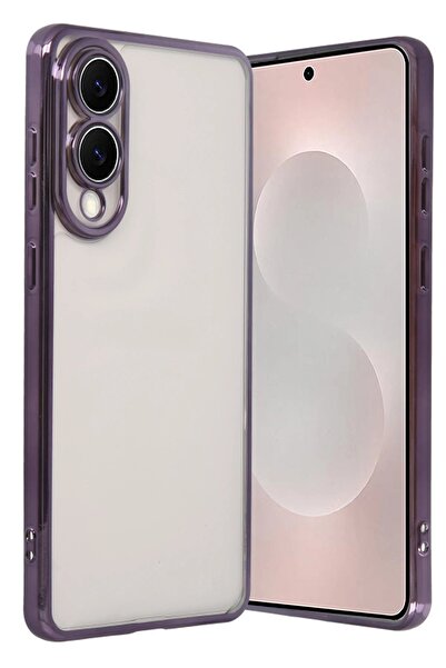 OEM سيليكون سامسونج جالاكسي S25 إيدج مع عدسة - بنفسجي-(5796) - TNX4661-9939