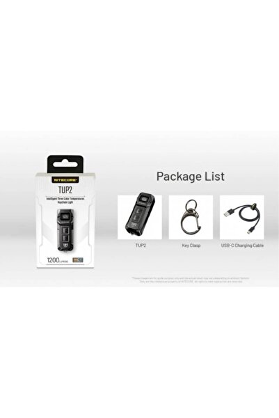 Nitecore Lanternă breloc TUP2 (MCT), reîncărcabilă USB-C, 1200 lm, 125 m, albastră