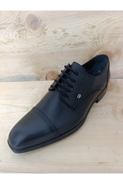 LİCCAS Men's Seasonal Classic Shoes Genuine Inner and Outer Leather Rubber Sole Lace-Up