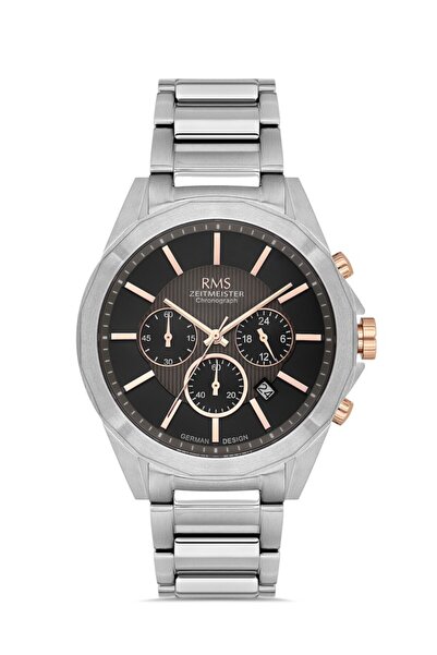 RMS Zeitmeister Rms.1.Ag1577.09 Functions Active Steel Case Steel Cord 5 Atm Water Resistant Meta