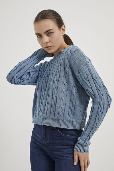 Arma Life Armalife 4478 knitted patterned high collar knitwear women's sweater