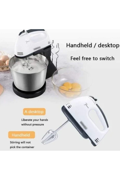 Mihai Electric mixer 200W with 7 speeds bowl 2L Andowl Q J09