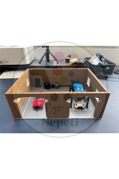 Bi'şeyler Sepeti 1:64 MEGA Old Style Garaj Park Diorama Garage Parking Diecas...