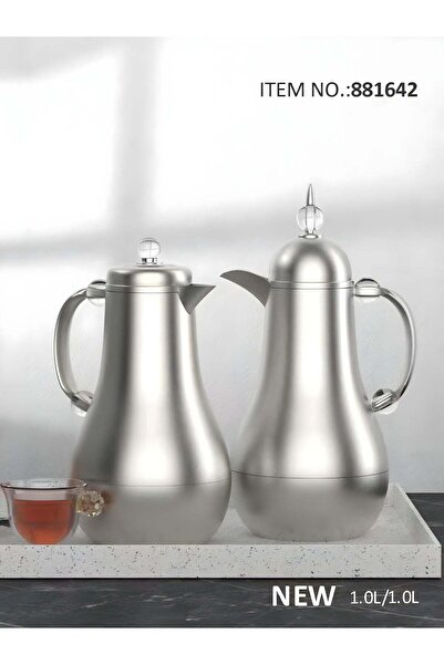 REFAN Classic Silver Dallah Set 1 L × 2