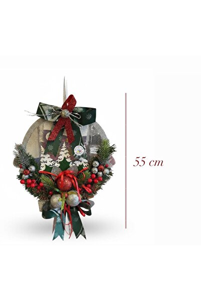 Partini Renklendir Yılbaşı Temalı File Lüx Kapı Süsü 55 cm