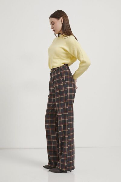 Arma Life Armalife 0418 Plaid Palazzo Premium Women's Pants