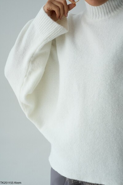 ossons Soft Textured Batwing Sleeve Sweater