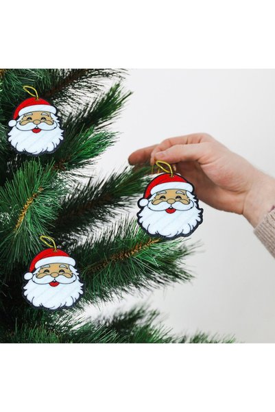 TERARYUM SEPETİM Santa Claus-Pine Tree Ornament 3-Piece