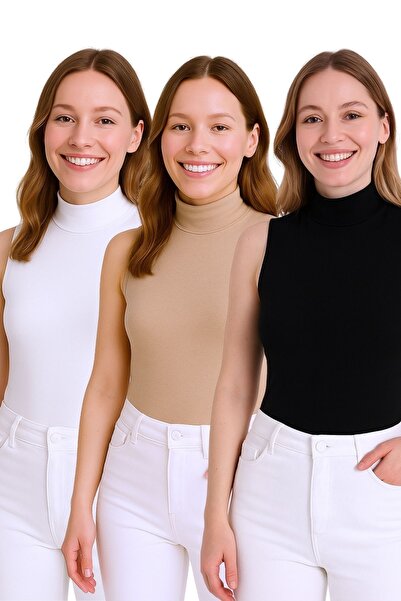 par lingerie pl بدلة ثلاثية القطع بدون أكمام وذات رقبة عالية