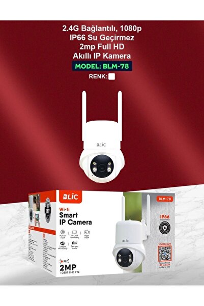 Blic WİFİ BAĞLANTILI DIŞ MEKAN KAMERA EV İŞYERİ KULLANIMA UYGUN