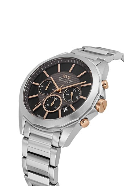 RMS Zeitmeister Rms.1.Ag1577.09 Functions Active Steel Case Steel Cord 5 Atm Water Resistant Meta