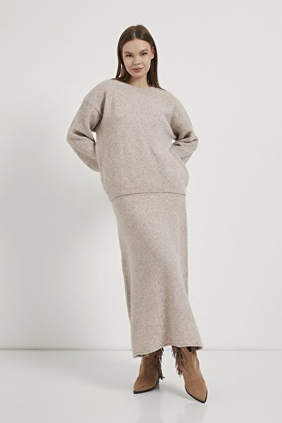 Arma Life Armalife 4972 Bi̇s Yaka Premium Sweater - Flawed Skirt Set