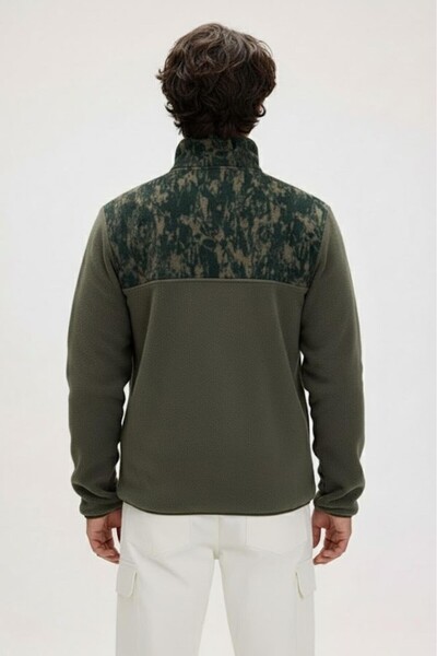 Bad Bear Men's Khaki Fleece Half Zip Fleece Too Much Half Zip