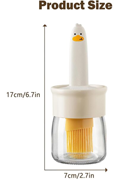 Generic 2 in 1 Oil Dispenser Bottle with Silicone Brush Glass Kitchen Cooking BBQ Heat Resistant
