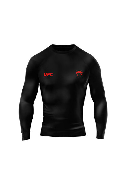 Gymhard Ufc Venum Red Pro+ Спортивна еластична компресійна футболка з довгими рукавами