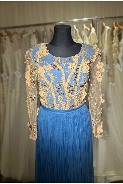 Irina Ross Blue Silk Dress