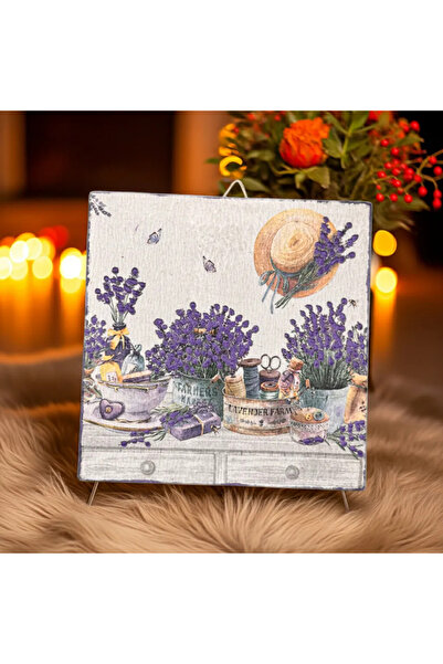 SELLGIFT Hand Painted Picture – Lavender Pot