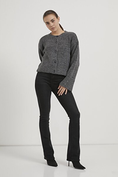 Arma Life Armalife 4715 bis collar fitted detail buttoned knitwear women's cardigan