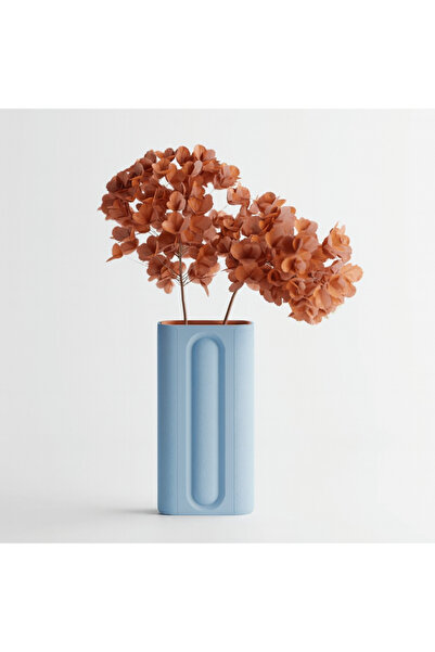 Homentum Thessa | Vază decorativă cu design arhitectural și textură dublă – stil modern minimal