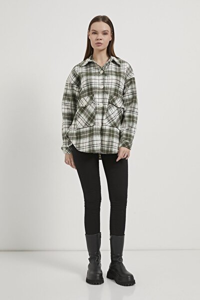 Arma Life Armalife 6671 Pocket Detail Plaid Thick Women's Shirt