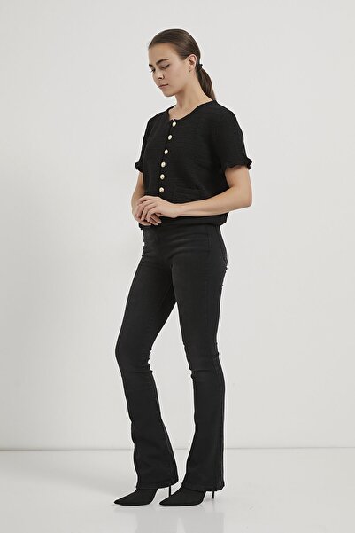 Arma Life Armalife 4919 Button Detail Short Sleeve Women's Cardigan