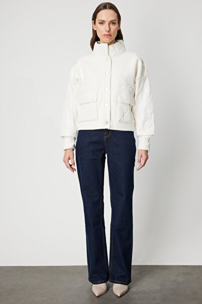 ON Quilted Detailed Coat with Flap Pocket