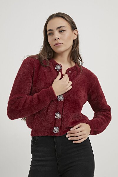 Arma Life Armalife 4349 Flower Accessory Buttoned Premium Women's Cardigan