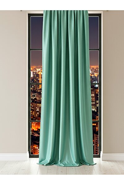Düzgün desen Satin Background Curtain Non-Pleated Closing Curtain Sunshade Pl...