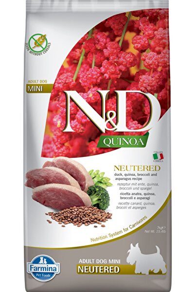 Farmina N&D Quinoa Ördek Brokoli Kuşkonmaz Kısırlaştırılmış Yetişkin Köpek Maması 7 Kg
