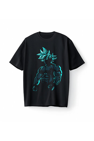 Bumeta Tricou unisex supradimensionat Beast Goku Anime puternic Strong Body B...