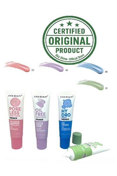 Sky Shine Ever Beauty Makeup Savior Primer Set - 4 Multicolor Face Primers, 30ml