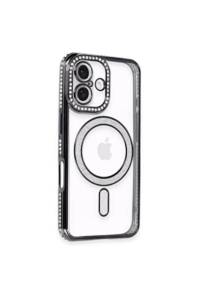 Najmaddin حافظة آيفون 16 جوكي سيملي ماجنيتيك سيف - أسود