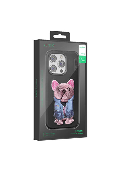 Mepura Venco iPhone 16 Cute Patterned Cover - Brown