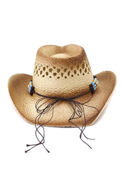 Pursehuit Women's cowboy hat, beige, made of straw, Lavinia