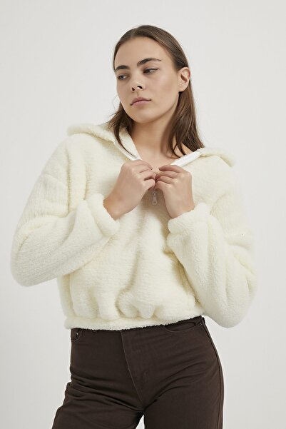 Arma Life Armalife 5038 Hooded Plush Women's Sweat with Zipper at the Neck