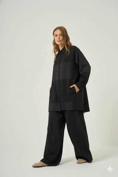 Ceremony Tunic and Pants Suit with Bamboo Detail Accessories