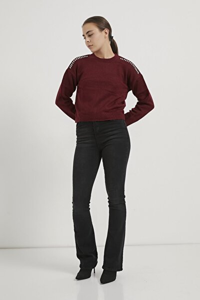 Arma Life Armalife 4568 Shoulder Stone Detail Knitwear Women's Sweater