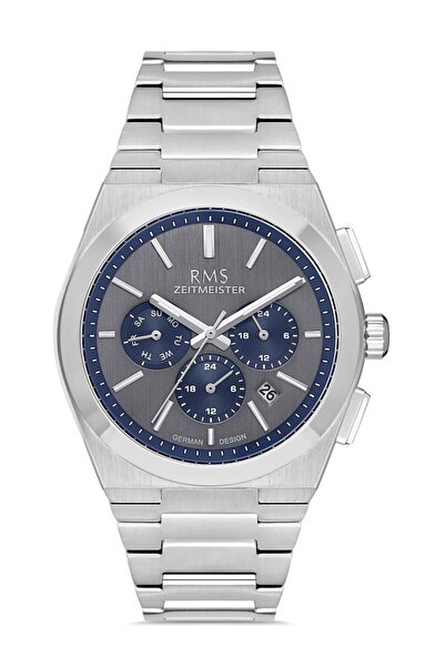 RMS Zeıtmeıster Zeitmeister RMS.1.AG1496.10 وظائف هيكل فولاذي نشط وسوار فولاذ...