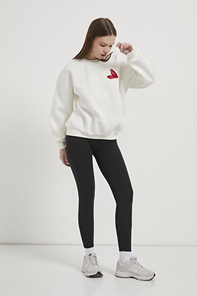 Arma Life Armalife 7251 Heart Printed Bis Collar Women's Sweat