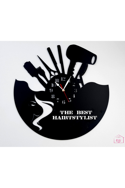 damoro Ceas de perete,personalizat Salon Coafor,Lemn,30 cm