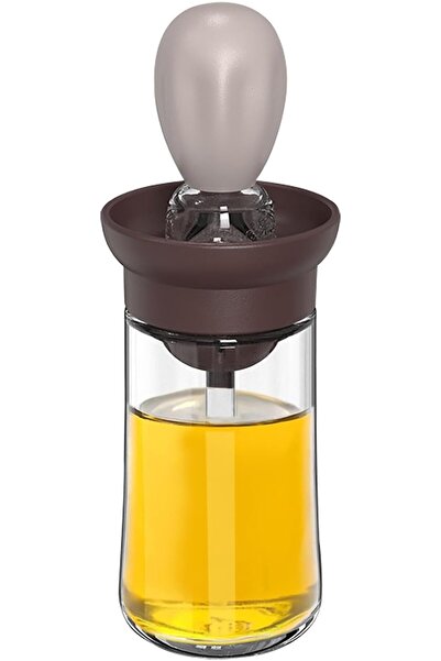 Generic 2 in 1 Oil Dispenser Bottle with Silicone Brush Glass Kitchen Cooking BBQ Grill