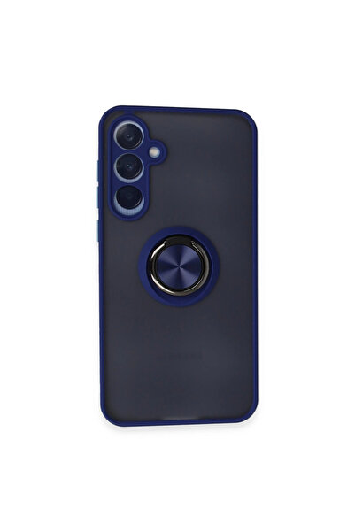 magicool غطاء سيليكون لهاتف سامسونج جالاكسي A55 5G مع حلقة مونتريال - أزرق داكن